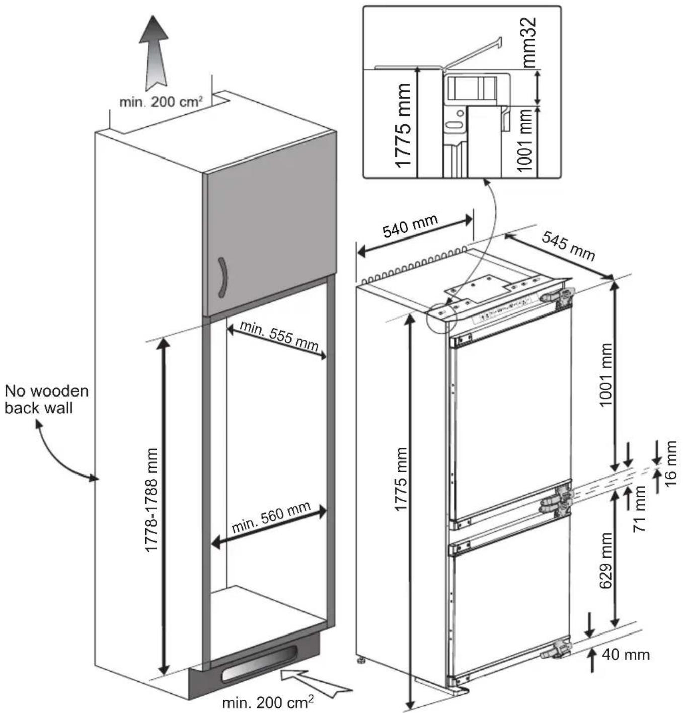 GRUNDIG GKNEMI573 - INSTALLATION INSTRUCTIONS DETAILED STEP BY STEP - 1