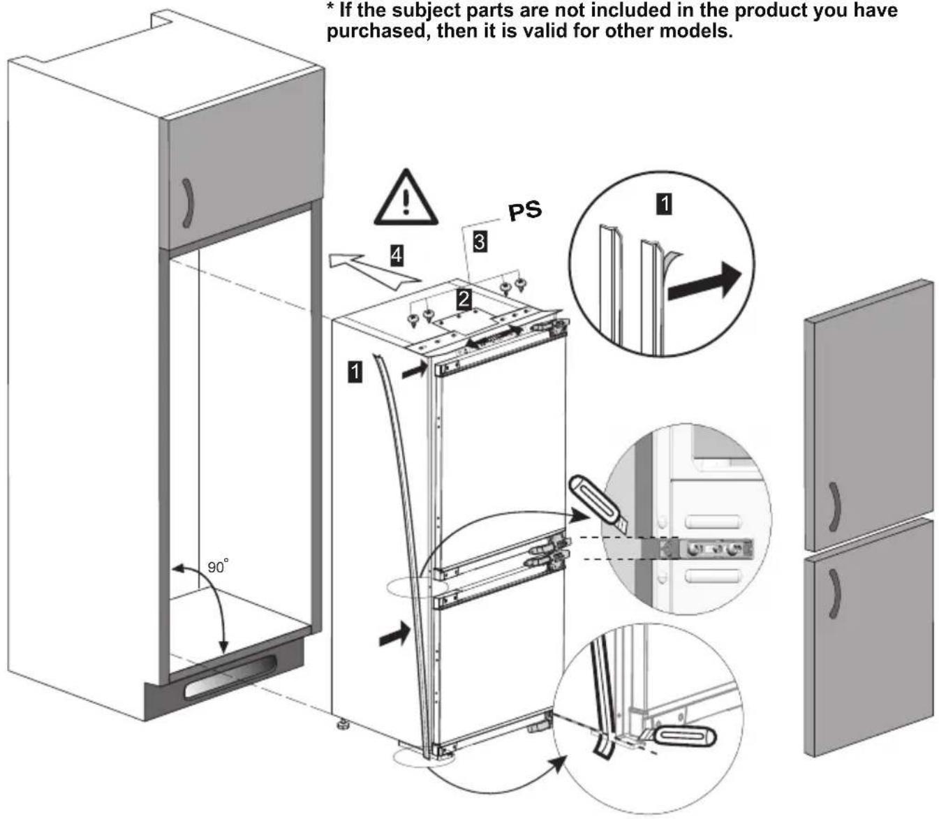GRUNDIG GKNEMI573 - Adjusting the legs - 5
