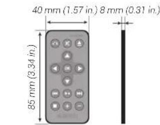 40 mm (1.57 in.) 8 mm (0.31 in.) 85 mm (3.34 in.)