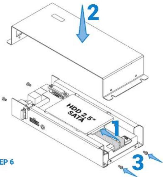 2 HDD 2.5" SATA 1 3 EP 6