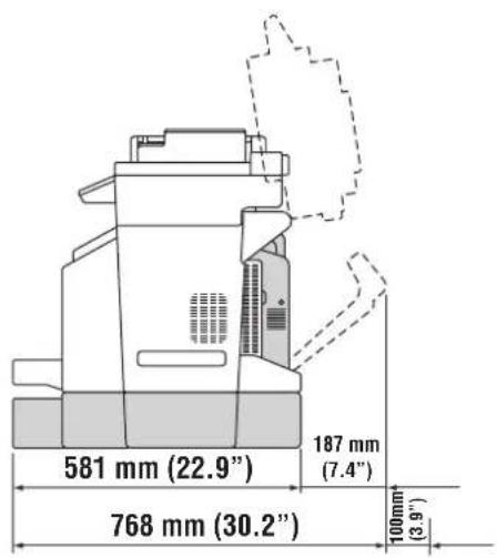 581 mm (22.9") 187 mm (7.4") 768 mm (30.2") 100mm (3.9")
