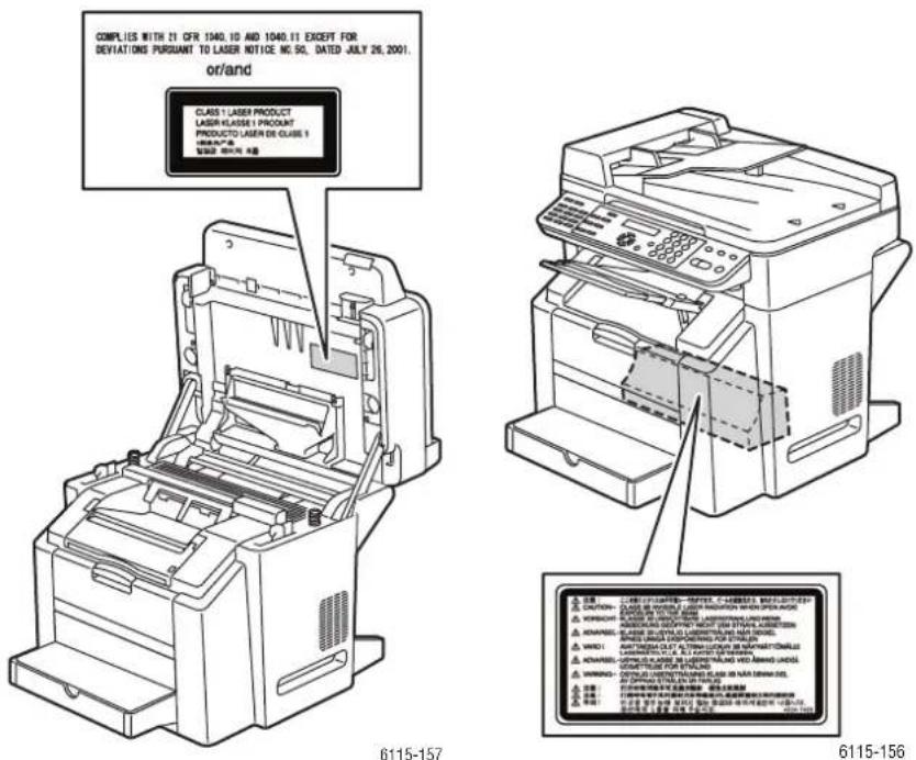 XEROX Phaser 6115 - Vnitřní vyzařování laseru - 1