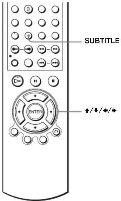 SUBTITLE ENTER +/↓/←/→