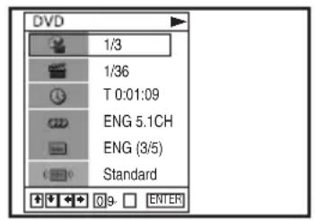 DVD 1/3 1/36 T 0:01:09 ENG 5.1CH ENG (3/5) Standard + - < + 0- ENTER