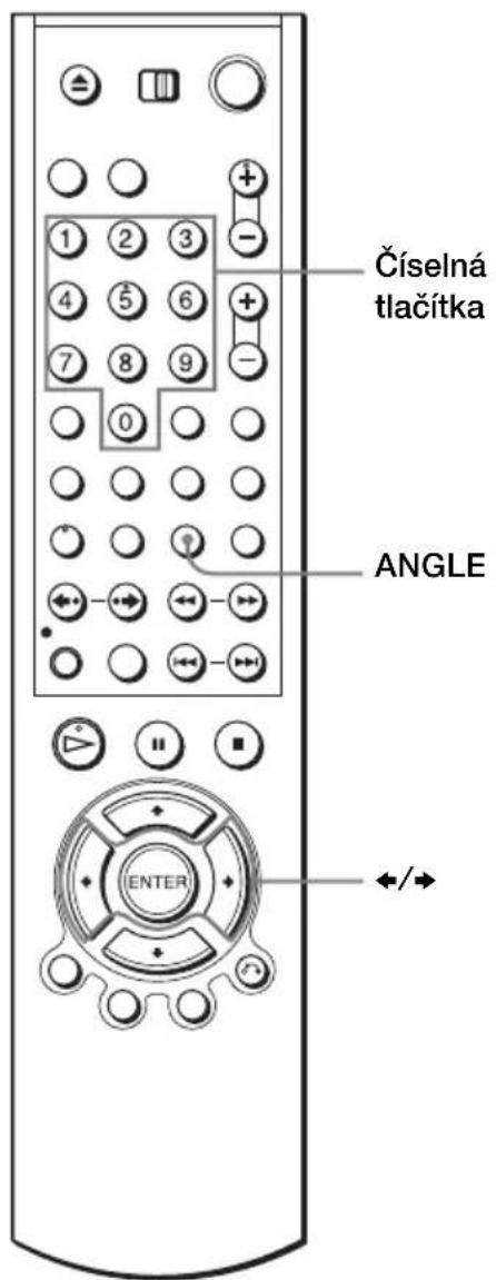 Číselná tlačítka ANGLE ENTER