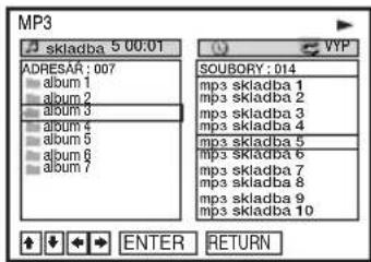 MP3 skladba 5 00:01 ADRESAR : 007 album 1 album 2 album 3 album 4 album 5 album 6 album 7 SOUBORY : 014 mp3 skladba 1 mp3 skladba 2 mp3 skladba 3 mp3 skladba 4 mp3 skladba 5 mp3 skladba 6 mp3 skladba 7 mp3 skladba 8 mp3 skladba 9 mp3 skladba 10 ENTER RETURN