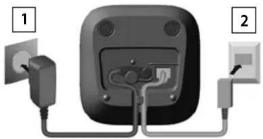GIGASET A180 - Připojení kolébky k elektrické a telefonní síti - 1