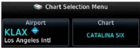 Chart Selection Menu Airport KLAX Los Angeles Intl Chart CATALINA SIX