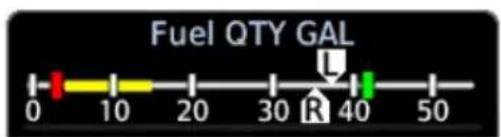 Fuel QTY GAL 0 10 20 30 R 40 50