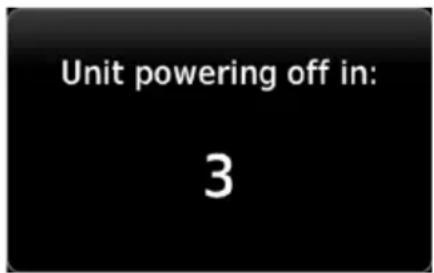 Unit powering off in: 3