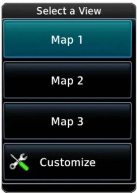 Select a View Map 1 Map 2 Map 3 Customize