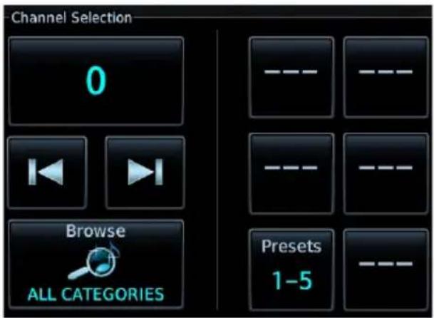 Channel Selection 0 Browse ALL CATEGORIES Preset 1-5