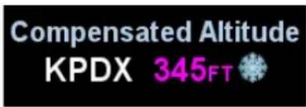 Compensated Altitude KPDX 345FT