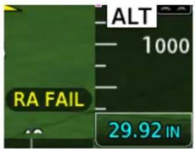 ALT 1000 RA FAIL 29.92 IN