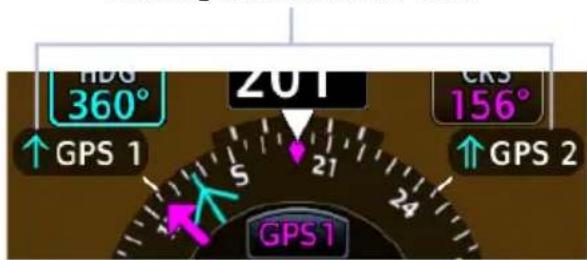 HDS 360° 201 CRS 156° ↑ GPS 1 5 21 24 ↑ GPS 2 GPS 1