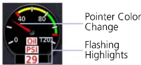 Pointer Color Change Oil T20 PSI 29 Flashing Highlights