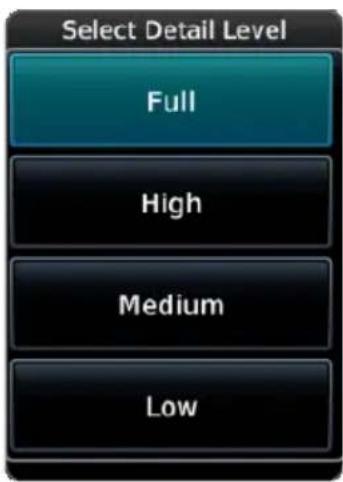 Select Detail Level Full High Medium Low
