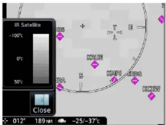 IR Satellite -100°C 0°C 50°C Close + T E KRUE S KMPI KCW KCIV 012° 189 NM -25/-37°C