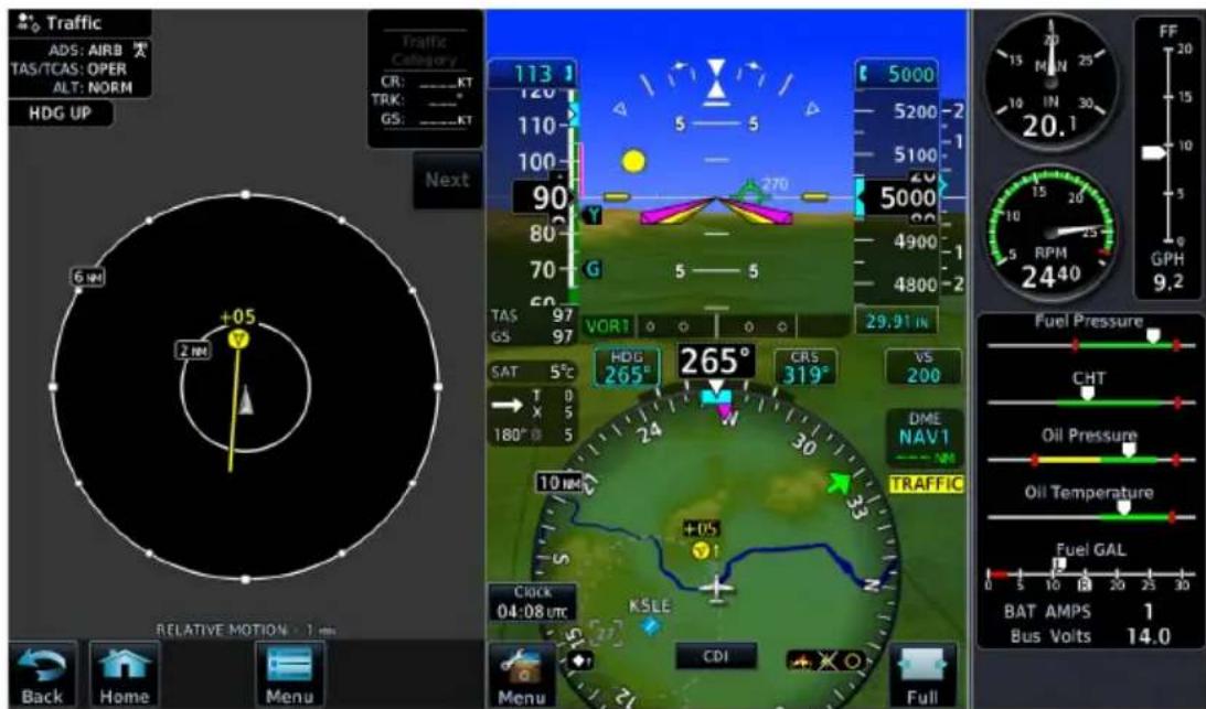 Traffic ADS: AIRB TAS/TCAS: OPER ALT: NORM HDG UP Traffic Category CR: ----KT TRK: ----° GS: ----KT Next 113 1 120 110 100 90 80 70 60 50 40 30 20 15 10 5 20 15 10 5 20 15 10 5 20 15 10 5 20 15 10 5 20 15 10 5 20 15 10 5 20 15 10 5 20 15 10 5 20 15 10 5