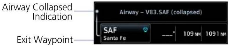 Airway Collapsed Indication Airway - V83.SAF (collapsed) SAF Santa Fe ---- 109 NM 1091 NM Exit Waypoint