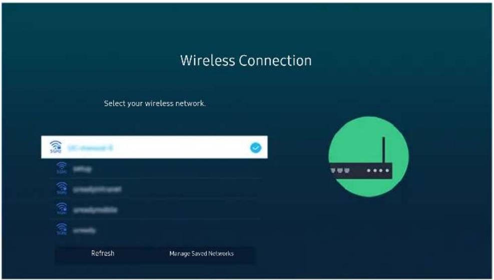 SAMSUNG QA55QN90AAWXXY - > Settings General Network Open Network Settings Wireless - 2