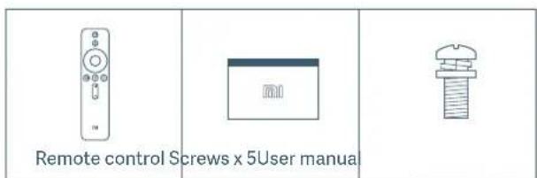 Remote control Screws x 5User manual