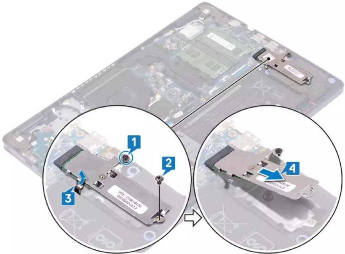 DELL Inspiron 5593 - Procedure to remove the M.2 2230 solid-state drive - 1