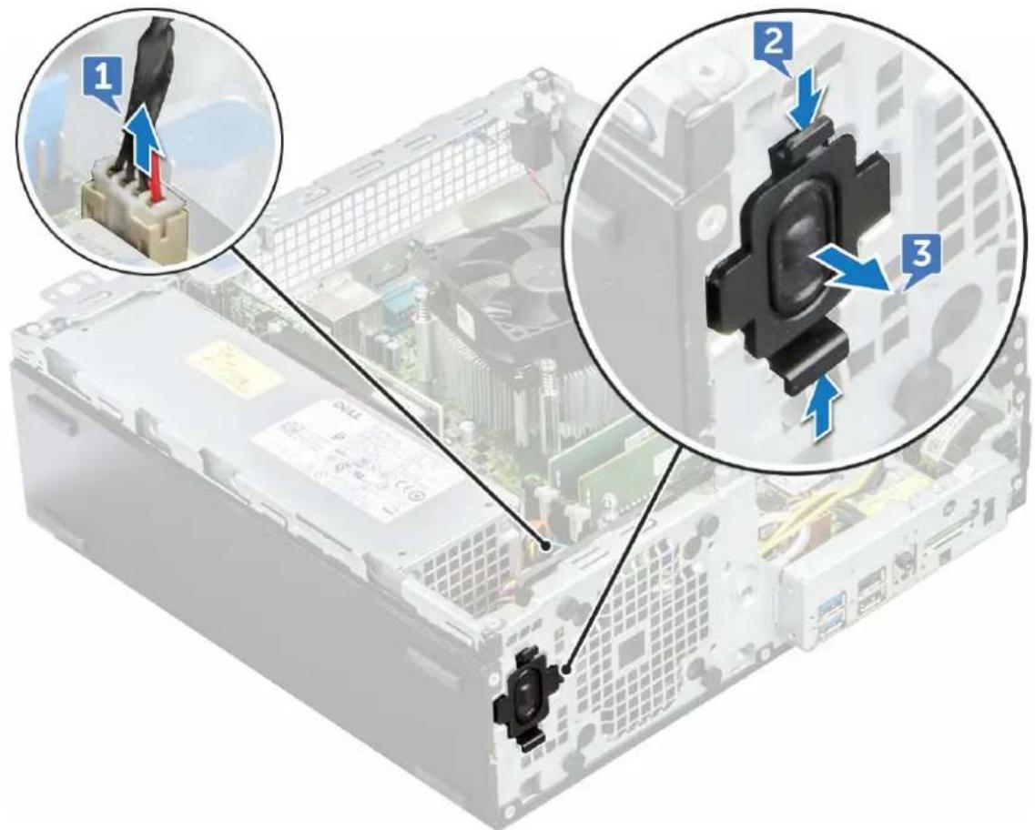 DELL OptiPlex 5055 - Removing speaker - 1
