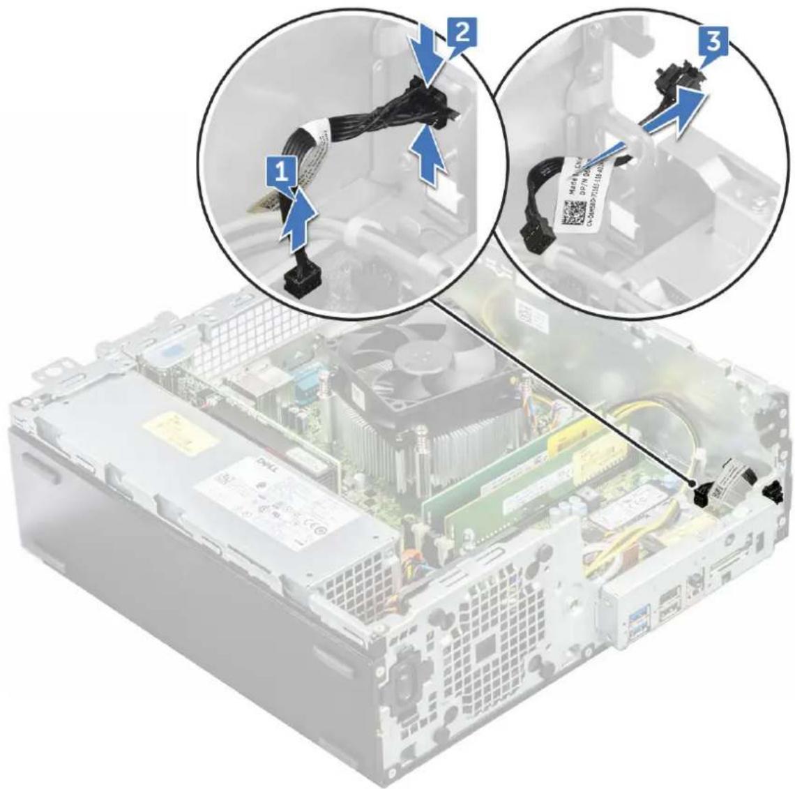 DELL OptiPlex 5055 - Removing power switch - 1