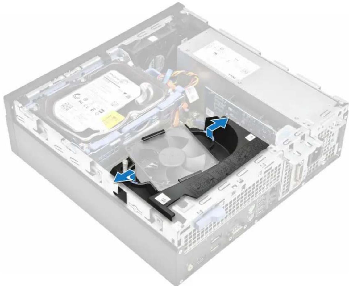 DELL OptiPlex 5055 - Removing the cooling shroud - 1