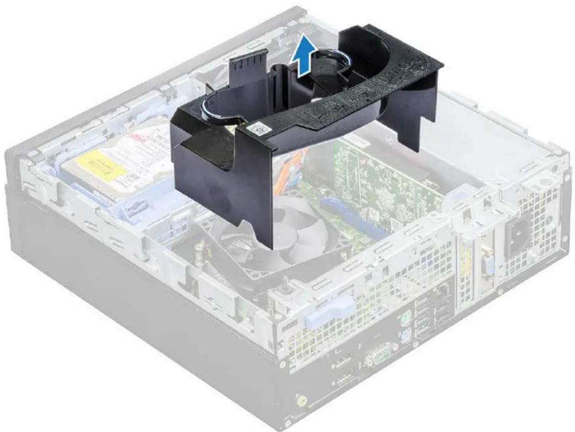 DELL OptiPlex 5055 - Removing the cooling shroud - 2