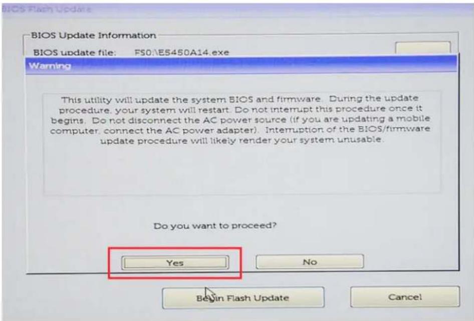 DELL OptiPlex 5055 - CAUTION: Do not power off the system during the BIOS update process. Powering off the system could make the system fail to boot. - 6