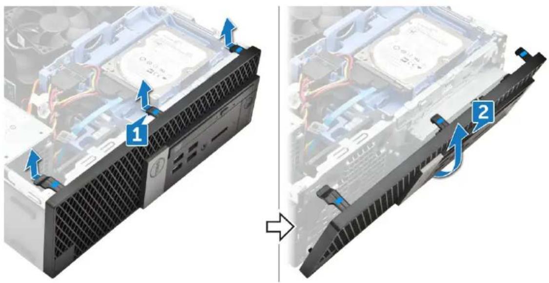 DELL OptiPlex 5055 - Removing the front bezel - 1