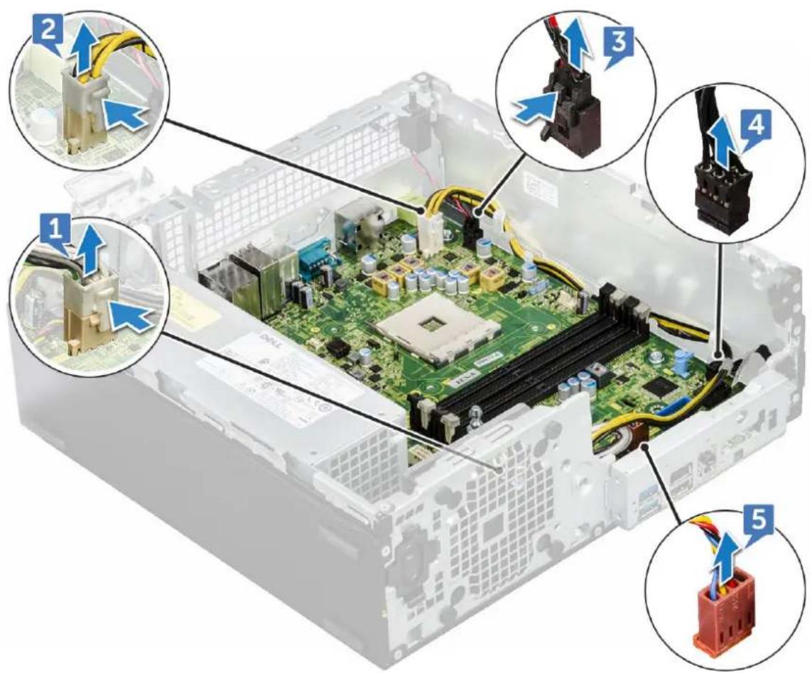 DELL OptiPlex 5055 - Removing the system board - 2