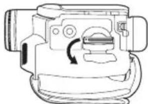 PANASONIC PV-GS80 - ■ Inserting/removing a card - 1