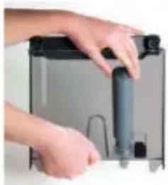 KRUPS EA693E - Caution! To prime the cartridge correctly, follow this procedure every time you fit a cartridge. - 1