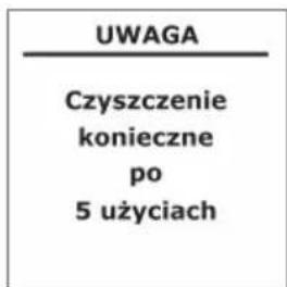 UWAGA Czyszczenie konieczne po 5 użyciach