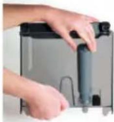 KRUPS EA693E - Installation des Filters (Claris - Aqua Filter System Kartusche) - 2