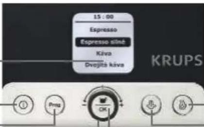 15 : 00 Espresso Espresso silne Kiva Dvojita kiva KRUPS