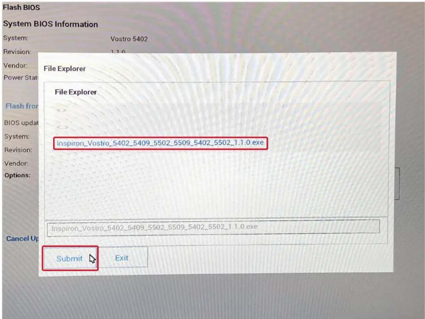 DELL Vostro 5402 - Updating from the One-Time Boot Menu - 4