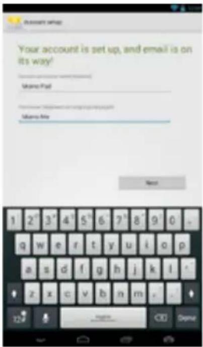 Your account is set up, and email is on its way! Name: Pad Name: My Next 1 2" 3" 4" 5" 6" 7" 8" 9" 0 q w e r t y u i o p a s d f g h j k l z x c v b n m 124 5 Home CD Deprue