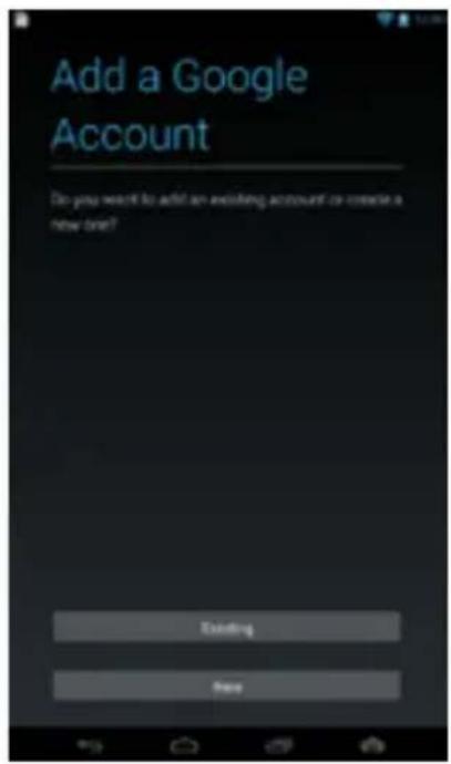 Add a Google Account Do you want to add an existing account or create a new one? Existing New