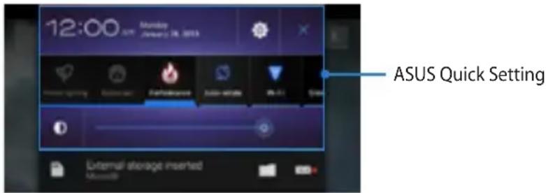 12:00 AM Monday January 18, 2013 ASUS Quick Setting External storage inserted Microsoft