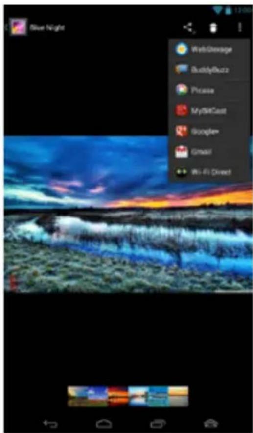 Blue Night Web Storage BuddyBuzz Phrase MyNetCast Google+ Gmail Wi-Fi Direct