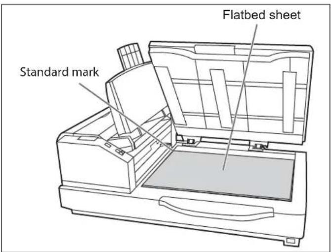 Flatbed sheet Standard mark