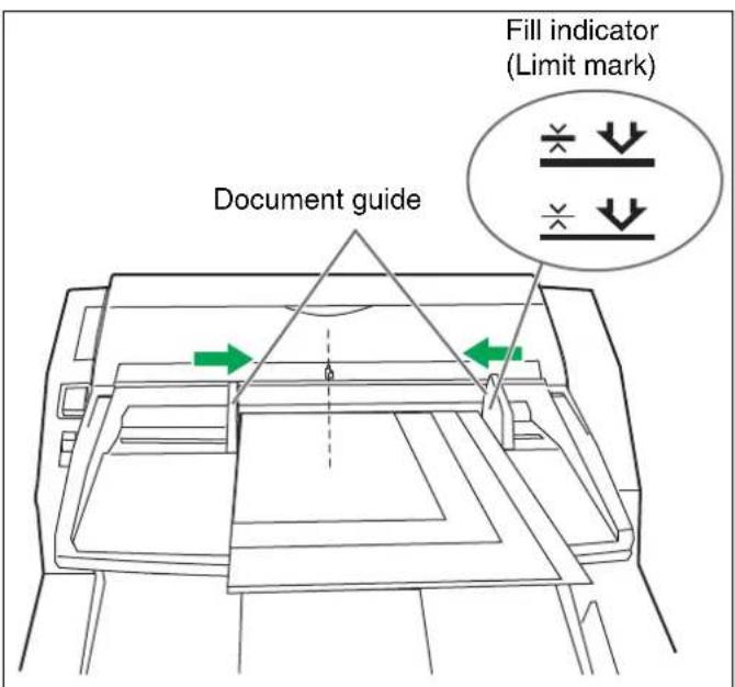 Document guide Fill indicator (Limit mark)
