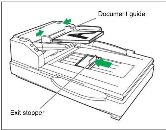 Document guide Exit stopper