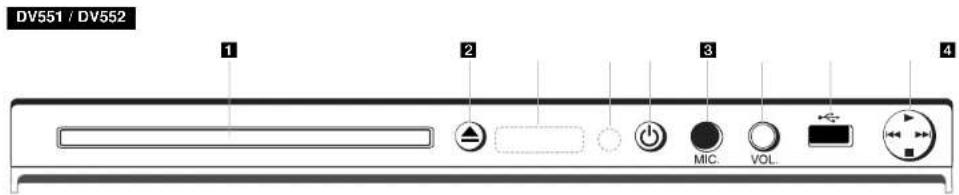 DV551 / DV552 1 2 3 4 MIC. VOL.