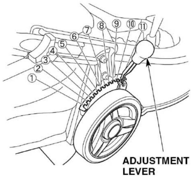 Honda Buffalo Buck HRU19D - Cutting Height Adjustment Lever - 1