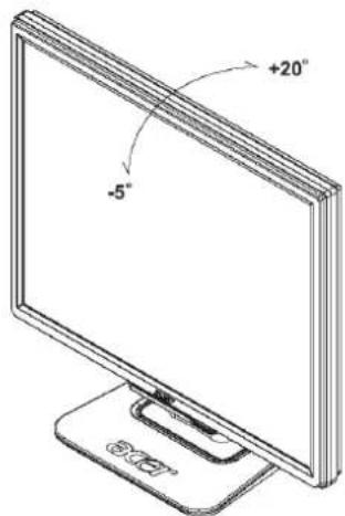 ACER Value AL1716 - Adjusting the Viewing Angle - 1
